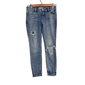 Free People We The Free Distressed Hem Skinny Jeans OB709224 Size 25